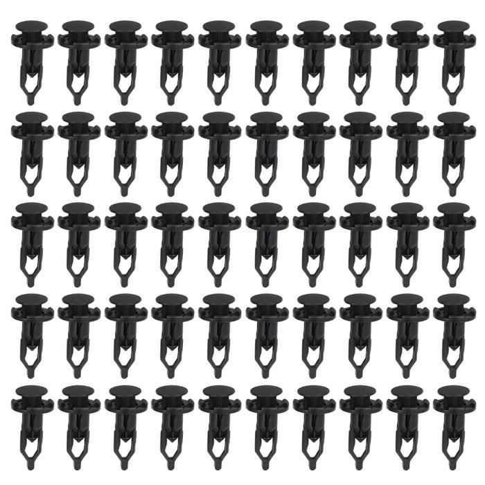 Clips Pare-chocs Nylon – 50 Pièces – Trou 8 Mm – Compatible Nissan 350Z, Pathfinder, Primera…