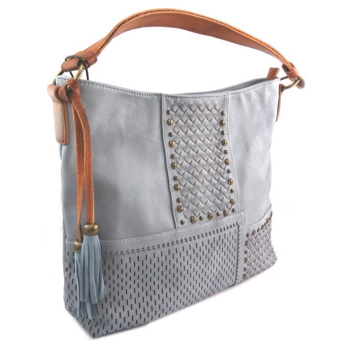 Sac cr?�ateur 'Scarlett' bleu - 40x30x9 cm [P8653] bleu - Cdiscount Bagagerie - Maroquinerie