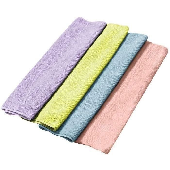 Chiffon microfibre multi-usages x4 pièces 38x36cm