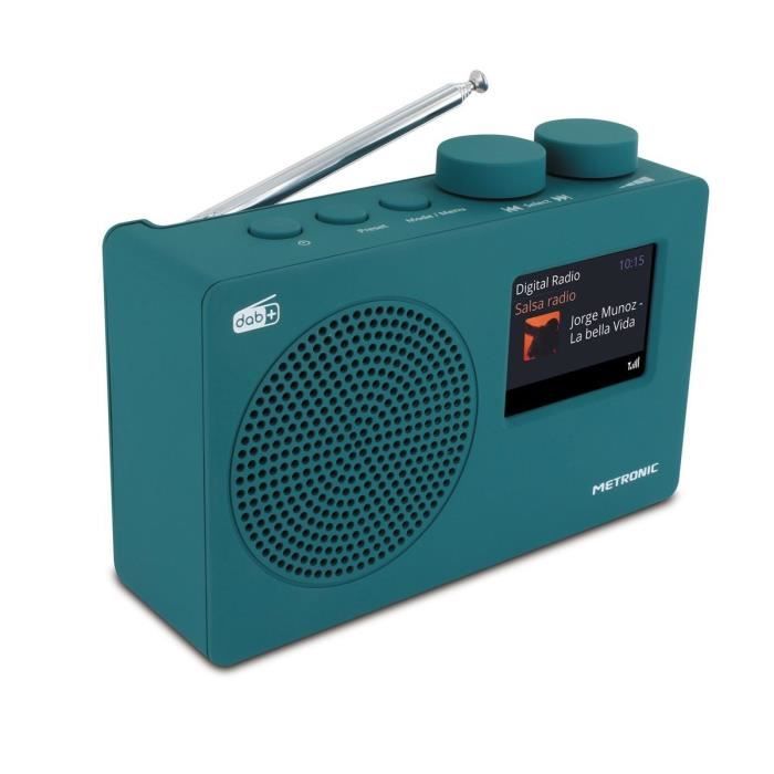 DECO Radio Avec Bluetooth écran couleur bois foncé HIFI Sound Rechargeable DAB 