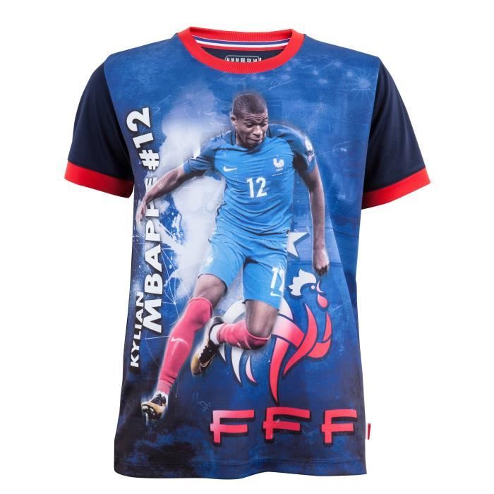 T-Shirt FFF Kylian MBAPPE Equipe FRANCE Football Collection Officielle Enfant 