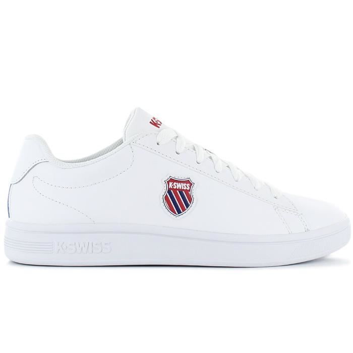 K-SWISS K-Swiss Classic Court Shield - Hommes Sneakers Baskets Chaussures Blanc 06599-113-M