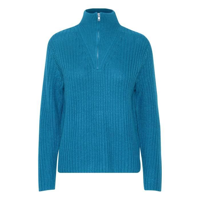 Pearl Izumi Femme – Sweat à Capuche 1/4 Zip Jaune/Bleu – Cyclisme, Running, Sport – Taille M