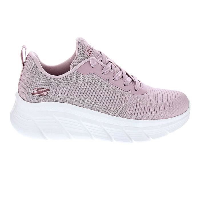 Skechers Zapatos Skechers Zapatos Mujer - SKECHERS - Bobs Sport - Rosa - Rose - Lacets - Plat - Textile - Femme