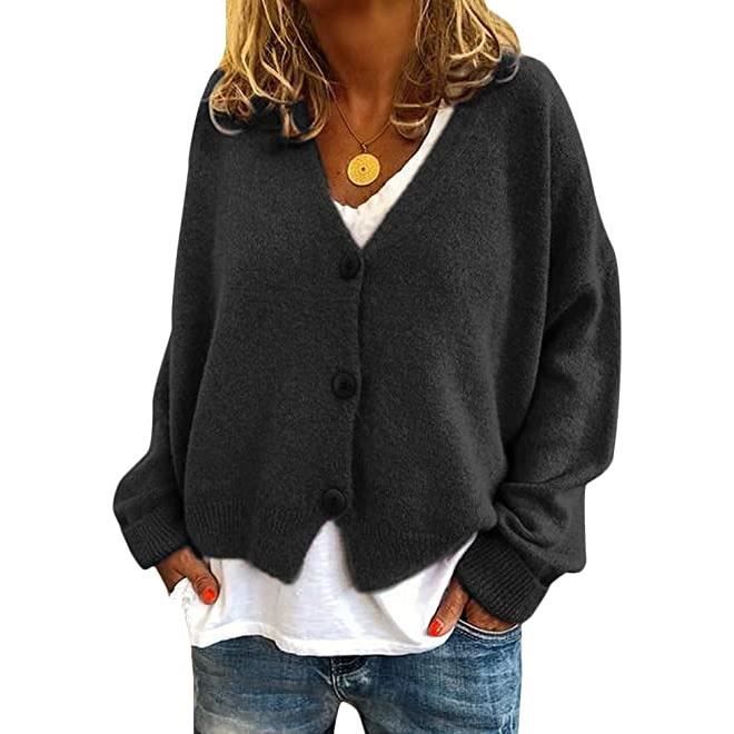 Cardigan Femme Marque Inconnue Manches Longues Veste Courte Tricot Elegant Automne Noir Cdiscount Pret a Porter