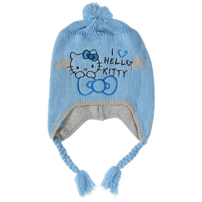 Bonnet péruvien enfant fille Hekki Kitty Bleu de 3 à 9ans Bleu - Cdiscount  Prêt-à-Porter