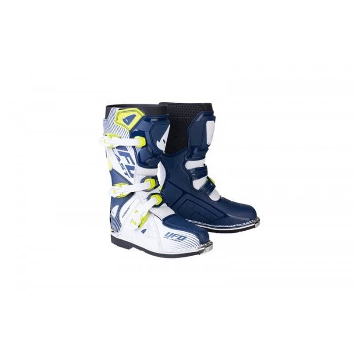 Bottes moto cross enfant UFO Typhoon - bleu/blanc - 36