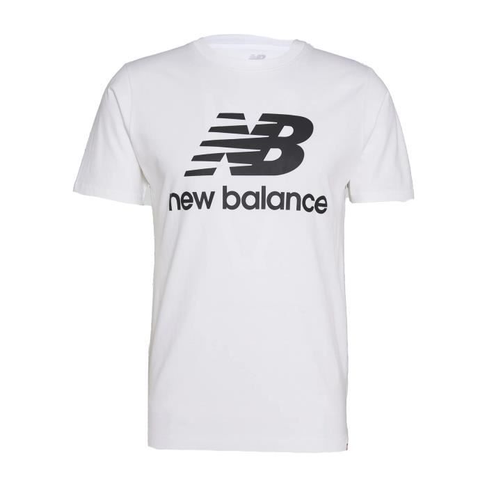 T-shirt coton col rond New Balance blanc