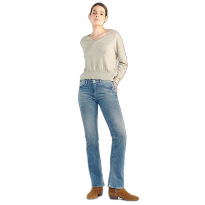 Jeans femme Le Temps des cerises Power bootcut N°4 - bleu - 23