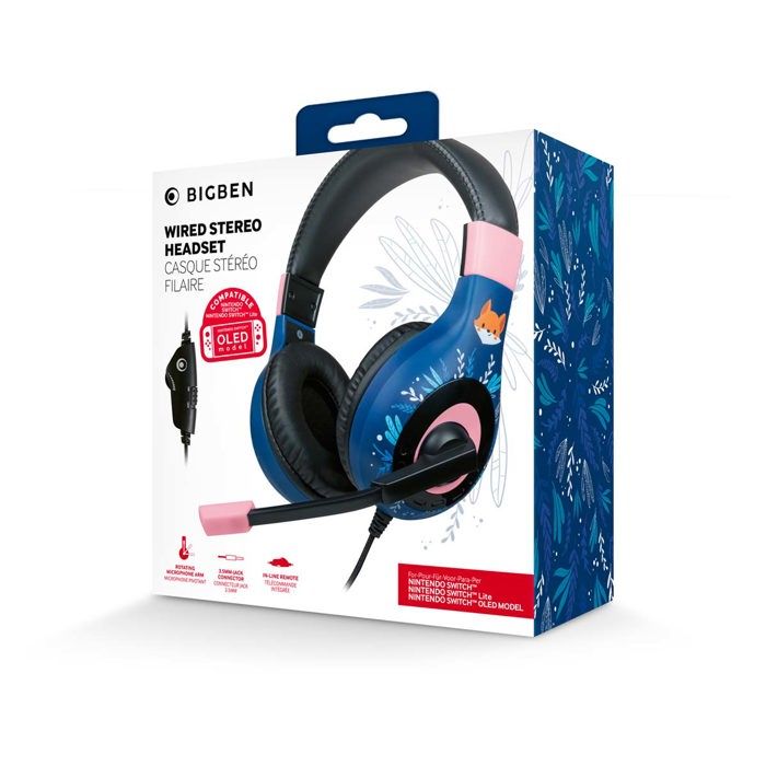 Casque stéréo Nintendo Renard Mini jack 3.5 mm plateforme Confortable
