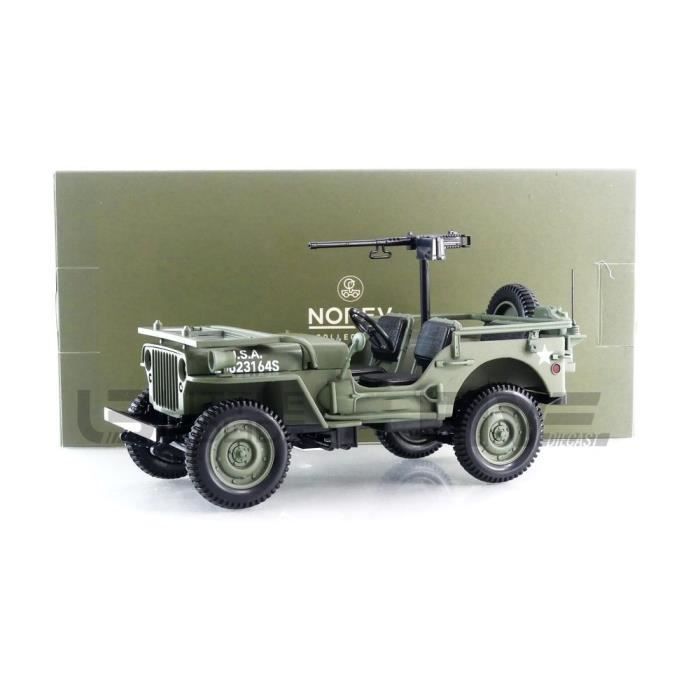 Jeep Militaire Ancienne – Jouet Tout Métal – Échelle 1:18 – 34cm – Occasion