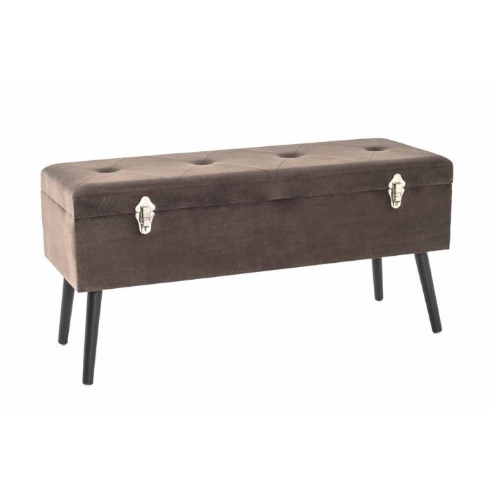 Banc & Coffre de Rangement Valise 106cm Taupe