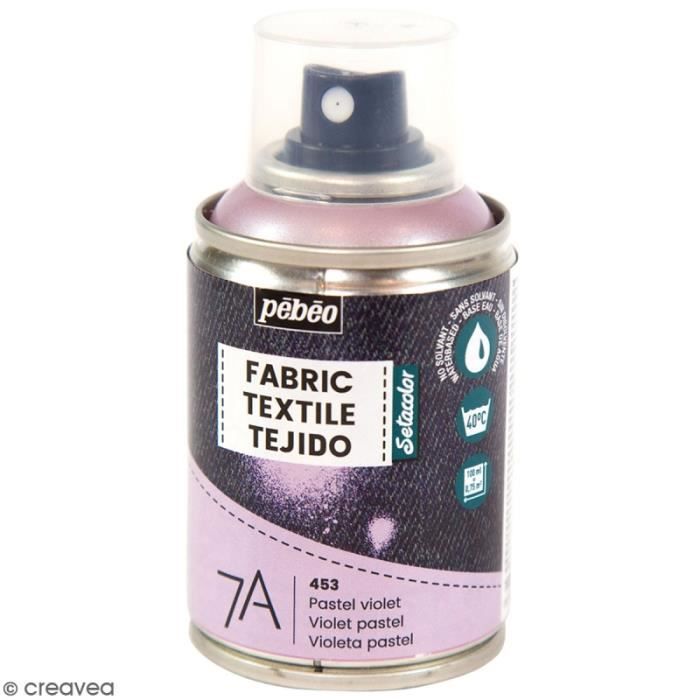 Peinture textile en bombe - 100 ml Violet Pastel