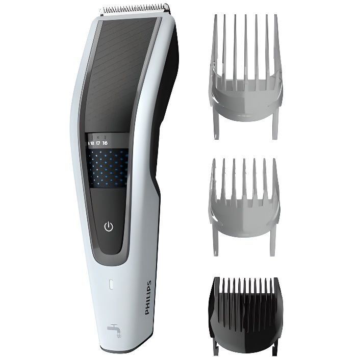 Tondeuse CheveuxBarbe PHILIPS HC561015 Serie 5000 28 hauteurs Lames DualCut 100% étanche