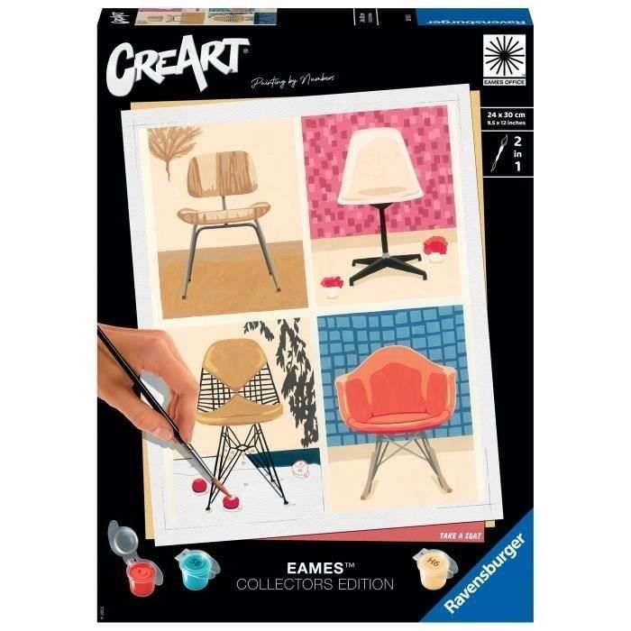 CreArt 24x30 cm EAMES Loisir créatif Peinture par numéros Adulte Dès 20153 Version française Ravensburger