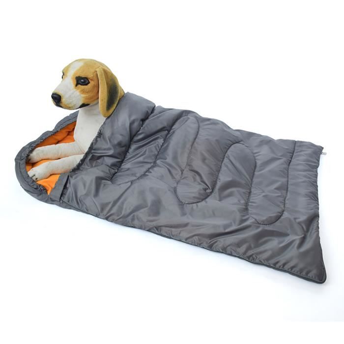 Comparer les prix de lit de couchage imperméable pour chien Sac de couchage pour animaux de sport duvet Doublure orange 110x7 0cm/43.3x27.6in
