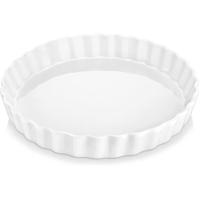 Moule à Tarte 26cm En Porcelaine Blanche
