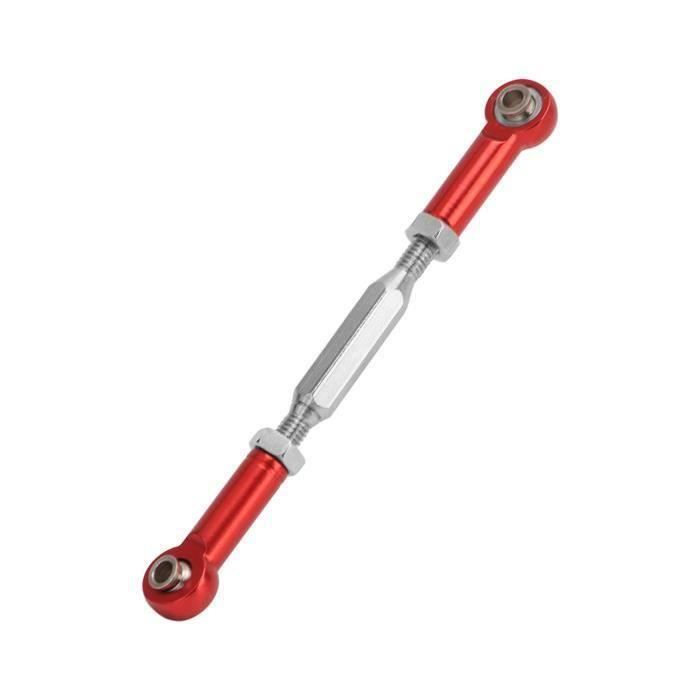Kit De Biellettes Métalliques Pour Servo Et Suspension – Compatible WLtoys 144010 144001, Réglable, Rouge, Pièce De Rechange RC