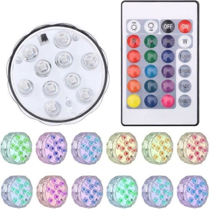 Lampe Piscine Submersible LED RGB IP68 - Contrôle APP Et Télécommande - 6V, 16 Millions De Couleurs - Pour Fontaine, étang