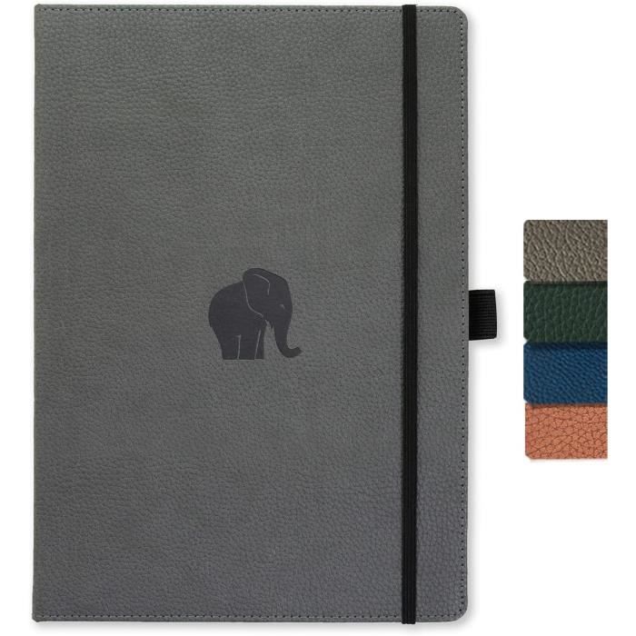 Carnet De Notes Jolie® - Format A5, Couverture Rigide Gris Et Rose, Pages Lignées, élastique, Signet, Pochette