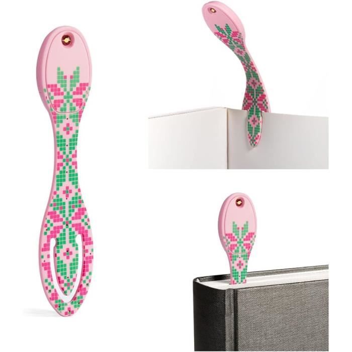Lampe De Lecture Clip En Forme De Fleur Pastel - Pile Bouton, Flexible - Rose, Idéale Pour Livre, Bureau, Nuit