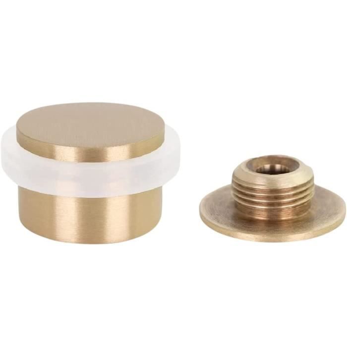 2 Fermaporta In Acciaio Inox Nero Con Gomma - Ø24x35 Mm, Con Viti E Tasselli, EVI I-181 - Foto 4