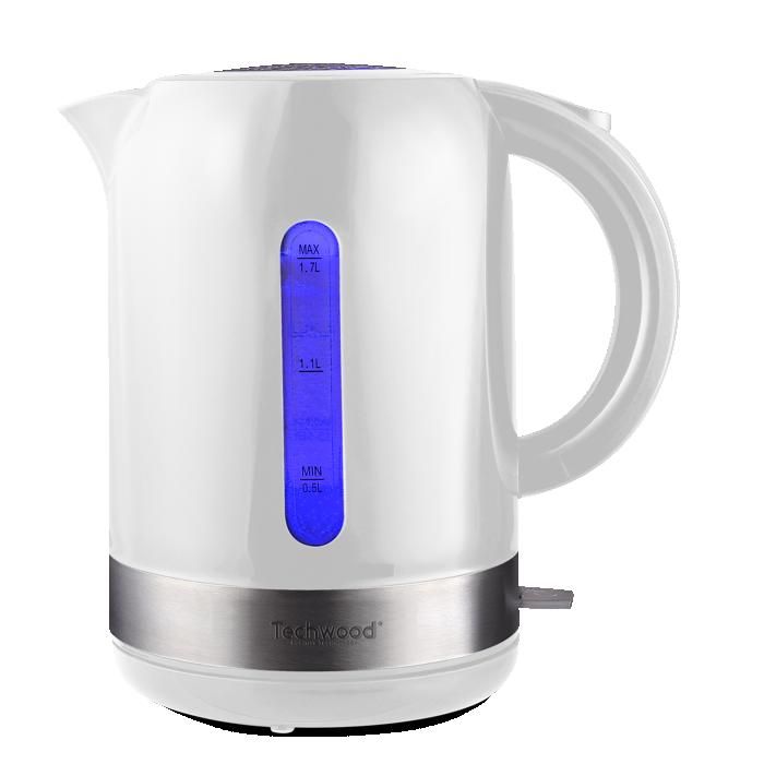 Techwood Bouilloire électrique TB-1771 - Sans Fil - Capacité 1 7 Litre Socle 360° - Fond intérieur en acier inoxydable