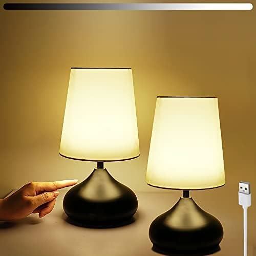 Lot De 2 Lampes De Table Led Avec Interrupteur Tactile Lampe De