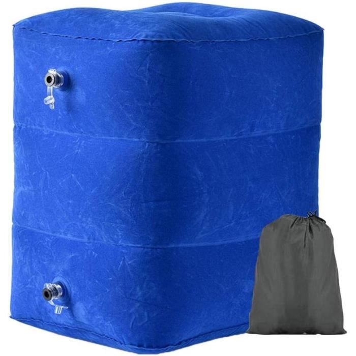 Coussin De Repose-Pieds De, Soulager La Fatigue PVC Flocage Repose-Pieds Gonflable Double Vannes D'air Confortable Pour Le Bureau à Domicile (Gris Foncé