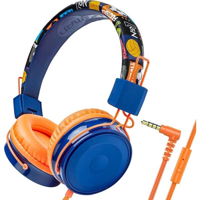 Casque pour enfant HAMA Kids Guard Filaire Bleu Orange