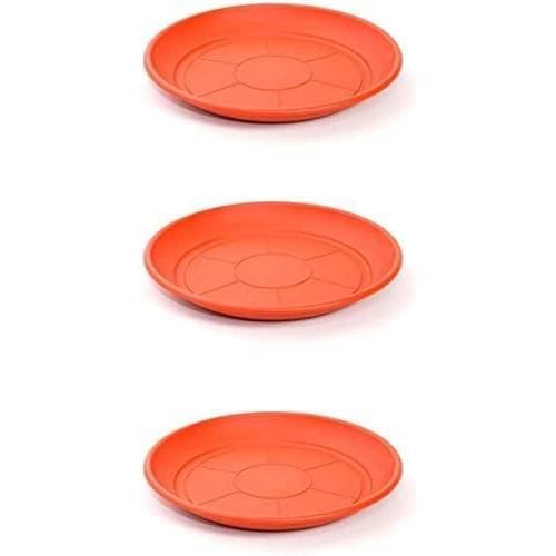 Lot De 16 Soucoupes Pour Pots De Fleurs En Plastique Noir - 4 Tailles (21 Cm à 11,5 Cm) - Intérieur & Extérieur - 4