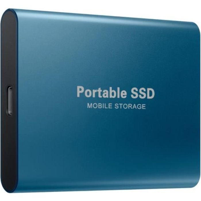 2TB Dur Externe Disque Portable Type C Mini SSD à Corps SSD Ultra-Mince Transmission à Grande Vitesse Usb 3.0