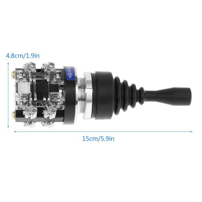 Commutateur Joystick 4 Positions Momentané 4NO - Retour Ressort HKAI-41Z04