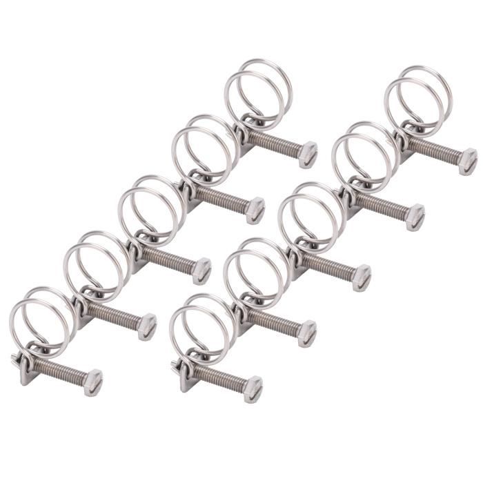 VBESTLIFE Colliers De Serrage Double Fil 10 Pcs Double Fil Clips De 