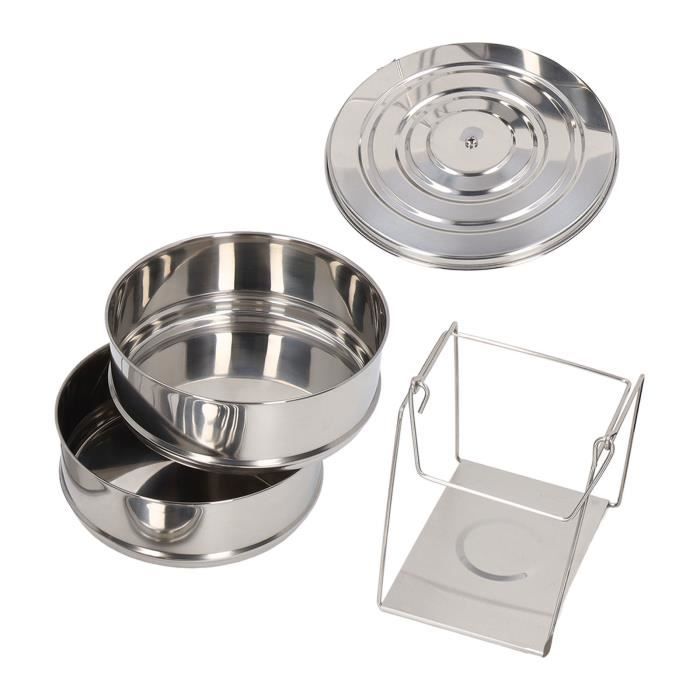 Cuiseur Vapeur 5 étages Inox 30 Cm - Compatible Induction, Avec Couvercle En Verre
