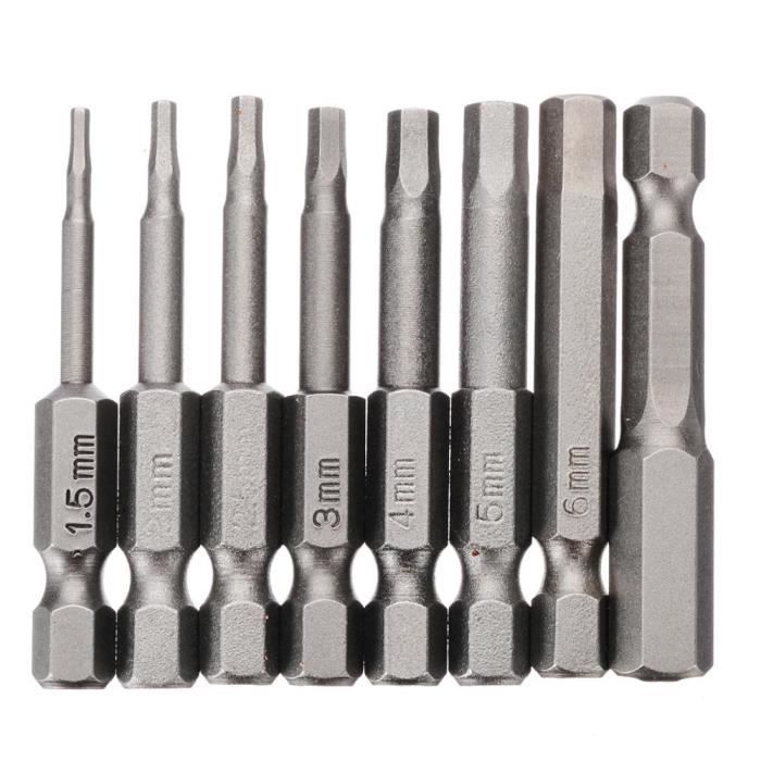 Lot 10 Embouts Tournevis Magnétiques Phillips 2PH1 - 50mm - Queue Hex 1/4 - Uxcell - NEUF