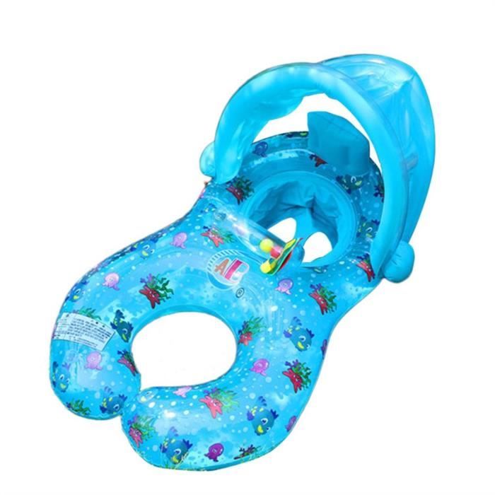 Bouée Bébé Crable Bleu - Anneau De Natation Gonflable Pour 6 à 48 Mois - Siège Piscine Sécurisé
