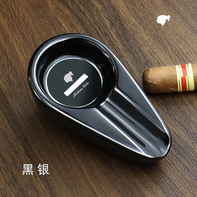 Cendrier De Cigare Extérieur En Céramique Portable - Vert