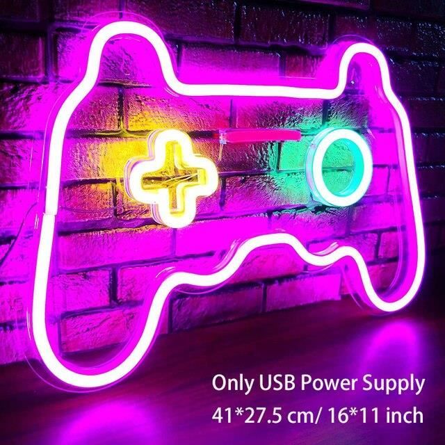 Veilleuse,B Type Pink Light--Panneau LED néon personnalisé, décoration murale, lampe de nuit, pour salle de jeu, pour Bar, Club, mai