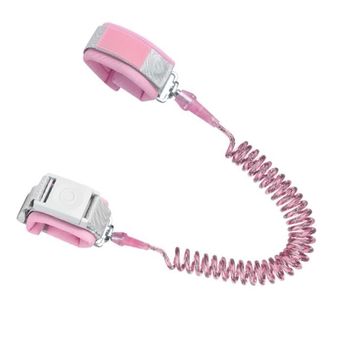 Bracelet Anti-Perte Pour Enfant Harnais Ceinture Poignet 1,5m - Rose