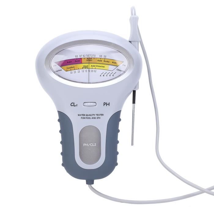 CL2 Analyseur PH Et Chlore Mètre Avec Sonde - Testeur Numérique Qualité Eau Piscine Spa