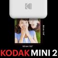 KODAK Pack Imprimante Photo Printer PM220 et 2 cartouches MSC50 - Photos 5.4 * 8.6 cm, WIFI, Compatible avec iOS et Android - Blanc-1