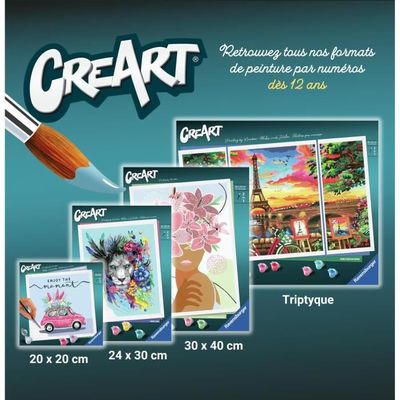 Ravensburger CreArt – Peinture Par Numéros Calming Leaves 24x30 Cm – Activité Détente Adulte – Dès 12 Ans