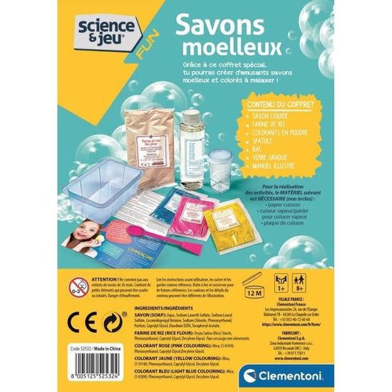 Clementoni-52567-Parfums & cosmétiques-Jeu Scientifique-Version française-8 Ans et Plus-Fabriqué en Italie Multicolore