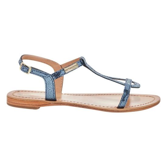Sandales femme Les Tropeziennes Par M. Belarbi Hamat Cuir Noir Serpent Bride Confort exceptionnel Marine metallique Cdiscount Chaussures