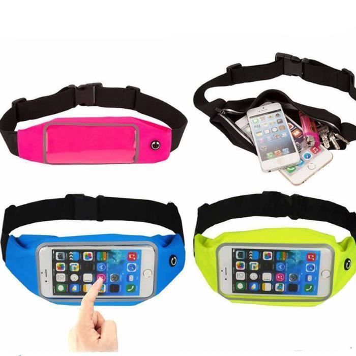 Ceinture De Course Arvoni - 3 Poches, Étanche, Réglable - Pour Homme Et Femme, Téléphone Jusqu'à 7,5 Pouces - Idéale Running, Fitness, Voyage
