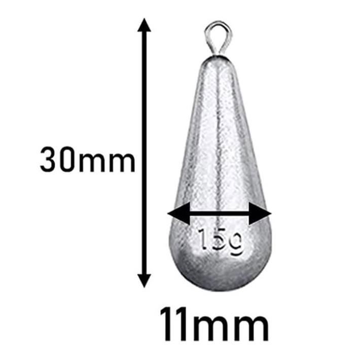TOKSEO Plombs De Pêche 50 Pièces - Poids 5g à 40g Avec 30 Émerillons, Boîte De Rangement, Pour Mer Et Rivière