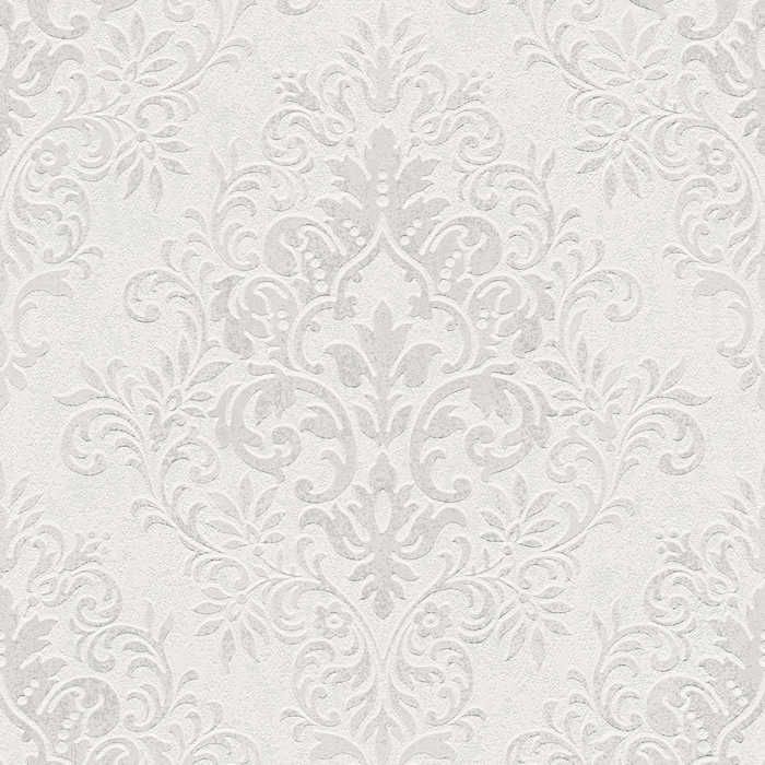 Papier Peint Baroque Alessia M1-No.2581 De Tadessi - à Peindre, Ornement Classique, Blanc