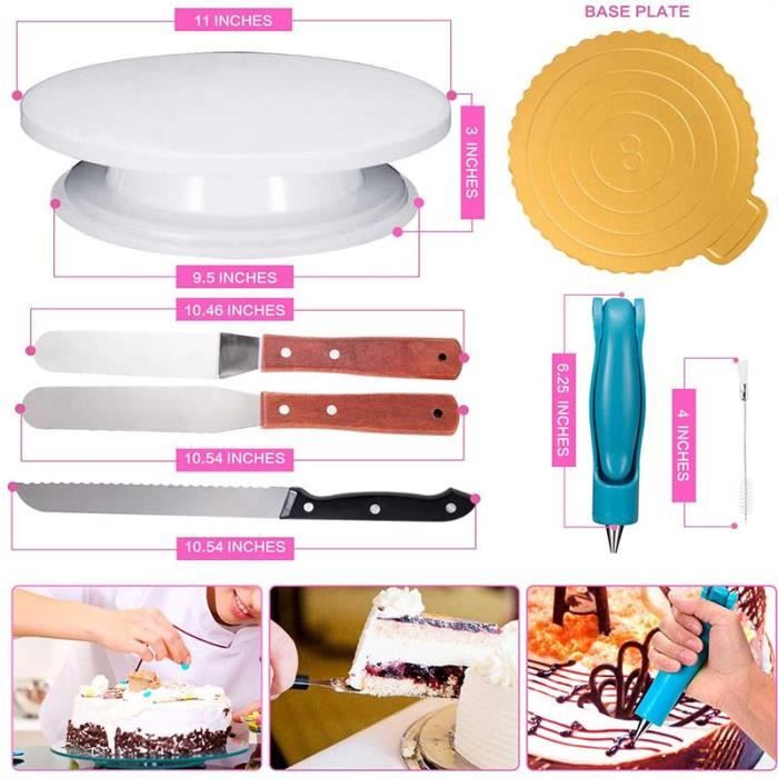 Kit Pâtisserie 207 Pièces - Douilles, Poches, Plaque Tournante, Emporte-pièces, Idéal Pour Débutants Et Pros