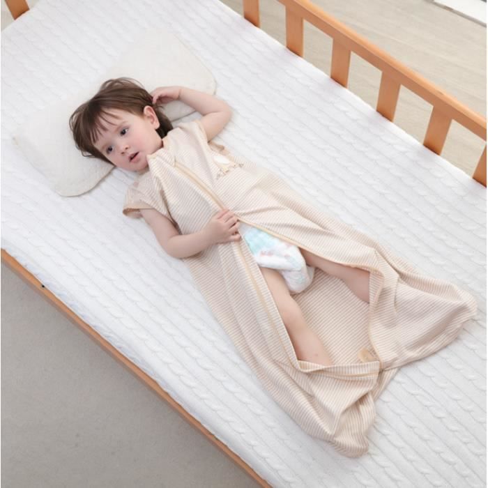 Pyjama Couverture mince d t Barboteuse et Gilet Unisexe B b Sac de couchage sans manches pour enfant 0 4ans 100cm